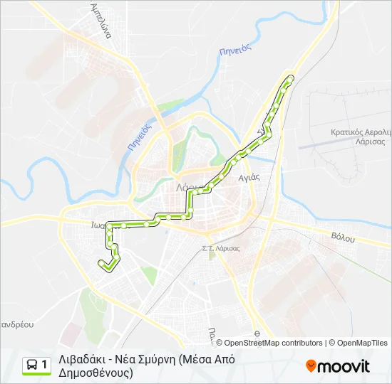 1 Bus Line Map
