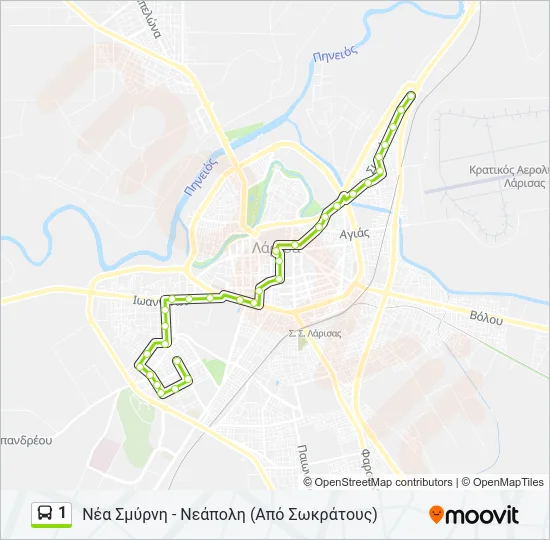 1 Bus Line Map