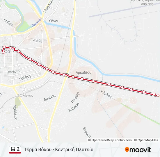 2 Bus Line Map