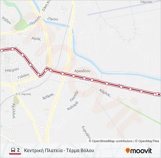 2 Bus Line Map