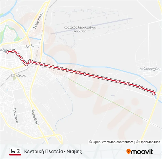 2 Bus Line Map