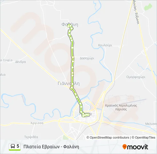 5 Bus Line Map