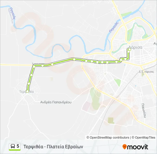 5 Bus Line Map