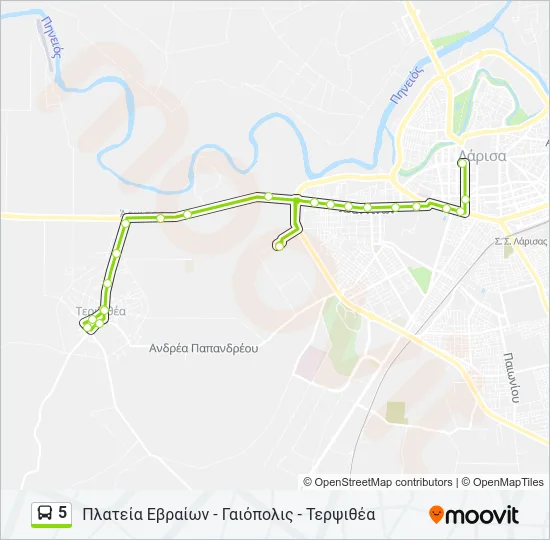 5 Bus Line Map