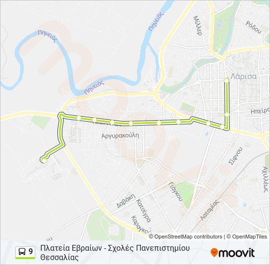 9 bus Line Map