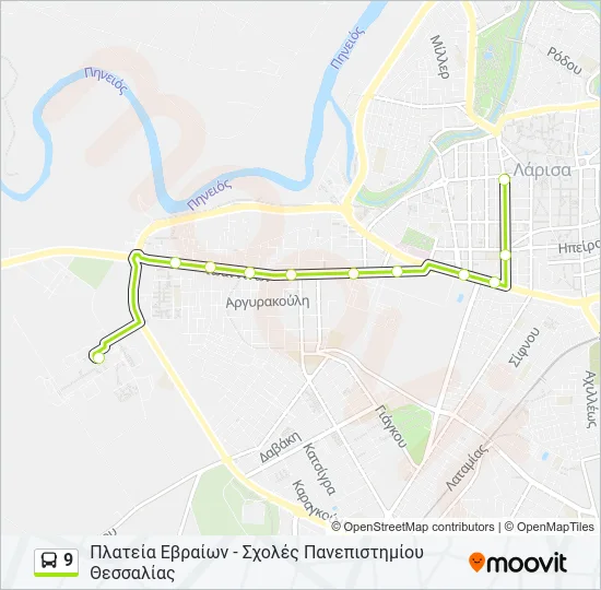 9 Bus Line Map