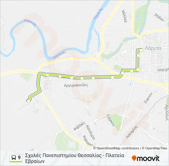 9 Bus Line Map