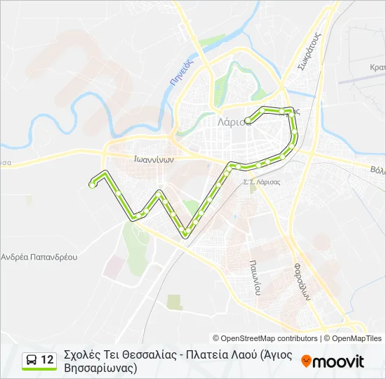12 Bus Line Map