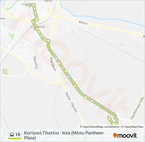 15 Bus Line Map