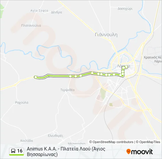 16 Bus Line Map