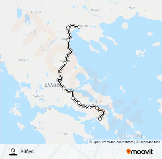 Π5Α Train Line Map