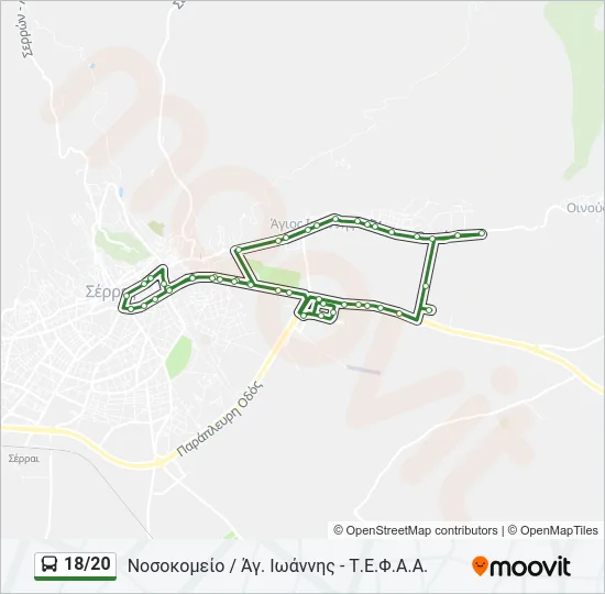 18/20 Bus Line Map