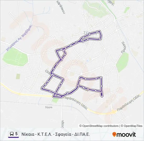 5 Bus Line Map
