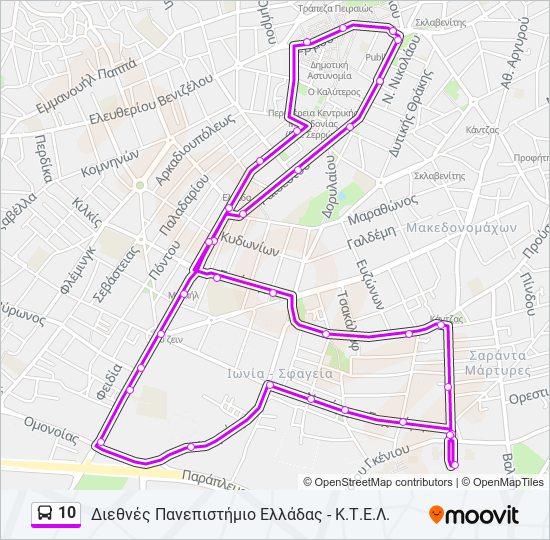 10 bus Line Map