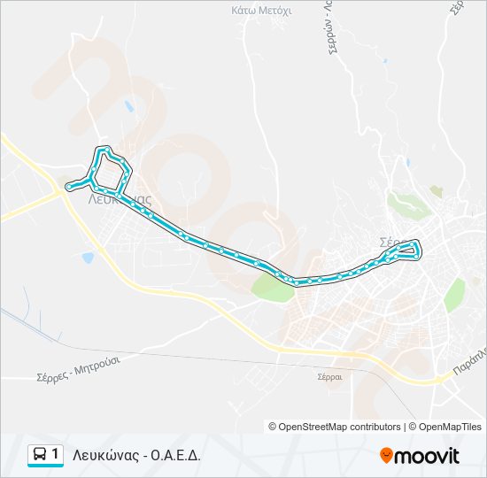 1 bus Line Map