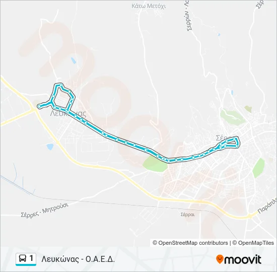 1 Bus Line Map