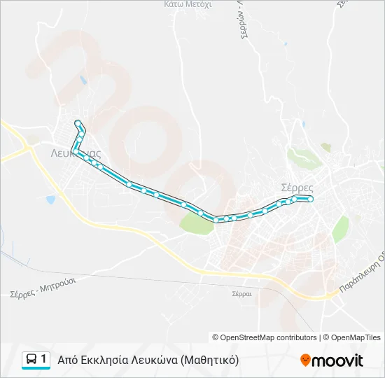 1 Bus Line Map