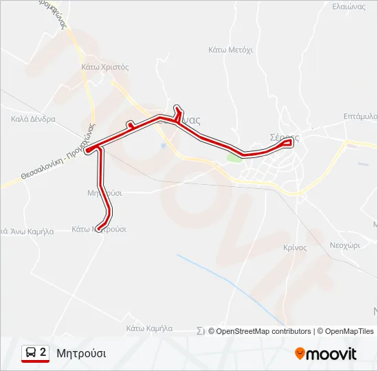 2 Bus Line Map