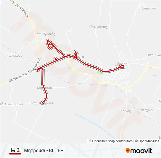 2 Bus Line Map