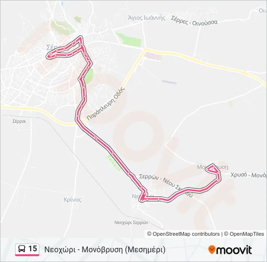 15 Bus Line Map
