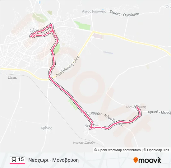 15 Bus Line Map
