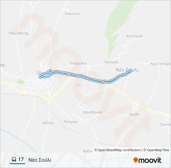 17 Bus Line Map