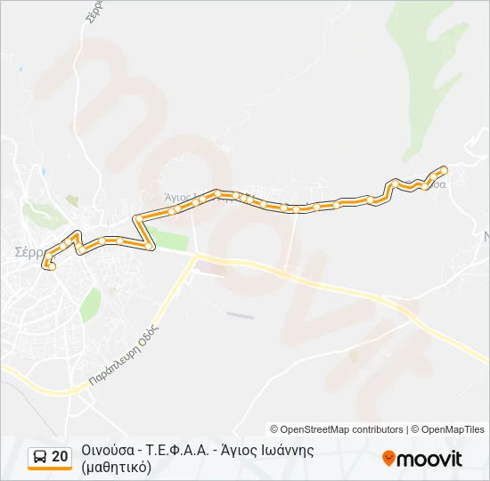 20 Bus Line Map