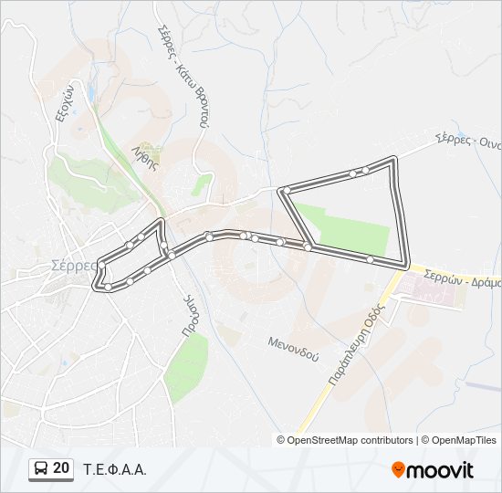 20 bus Line Map