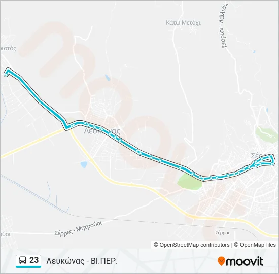 23 Bus Line Map