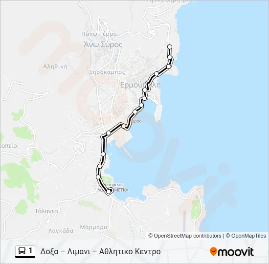 1 Bus Line Map