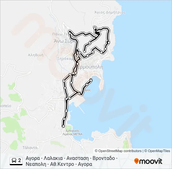 2 Bus Line Map