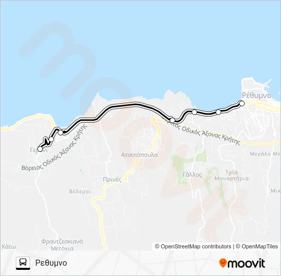 RETHYMNO - GERANI Bus Line Map