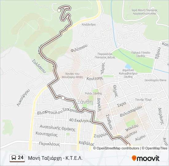 24 Bus Line Map