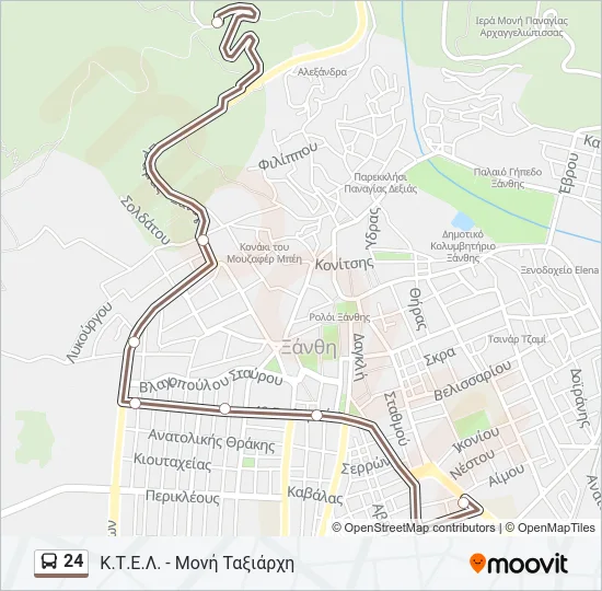 24 Bus Line Map