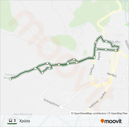 3 Bus Line Map