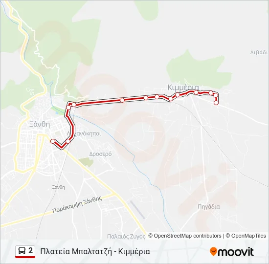 2 Bus Line Map