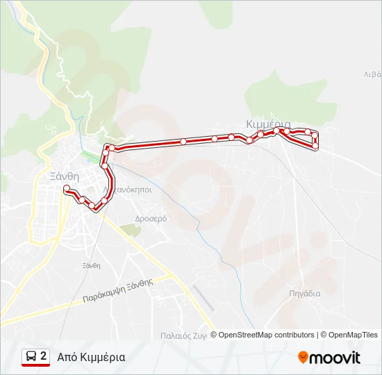 2 Bus Line Map