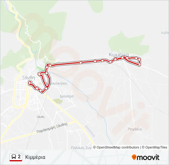 2 Bus Line Map
