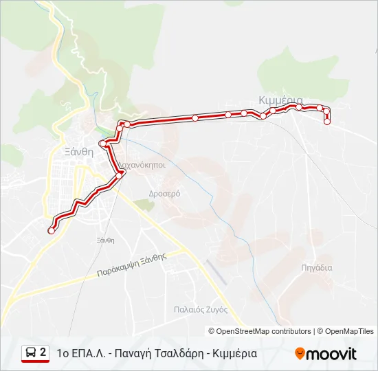 2 Bus Line Map