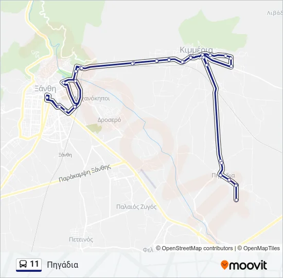 11 Bus Line Map
