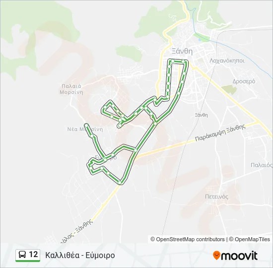 12 Bus Line Map
