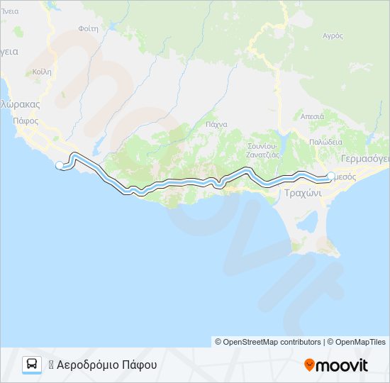 Χάρτης Γραμμής LAE λεωφορείο