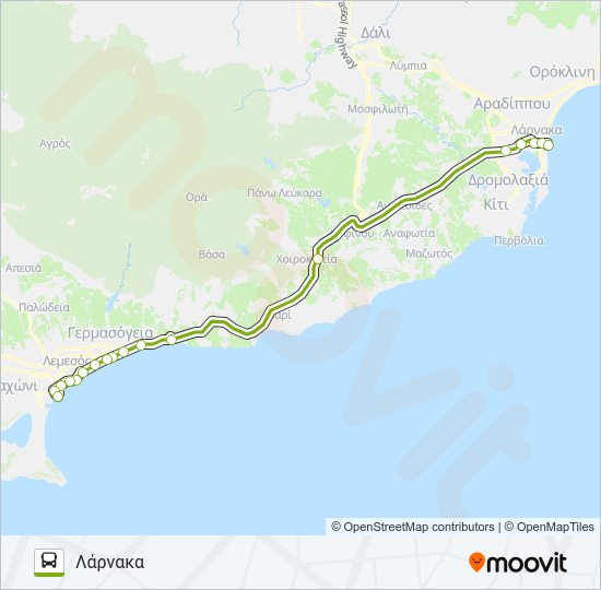 Χάρτης Γραμμής ICB λεωφορείο