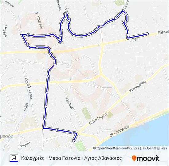3 Bus Line Map