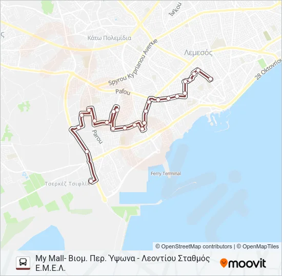 7 Bus Line Map