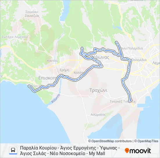 18 Bus Line Map