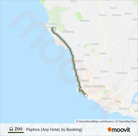 ZOO Bus Line Map
