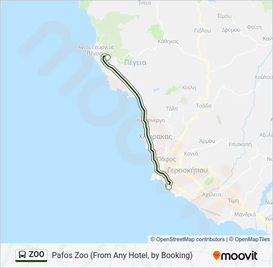 ZOO Bus Line Map