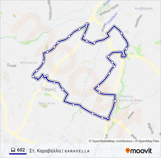 602 Bus Line Map