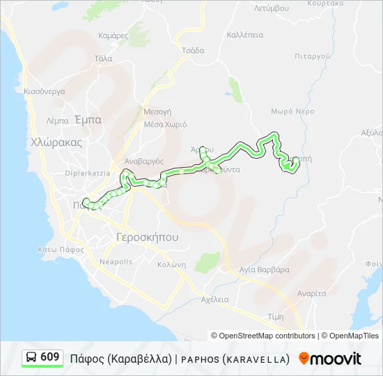 609 Bus Line Map